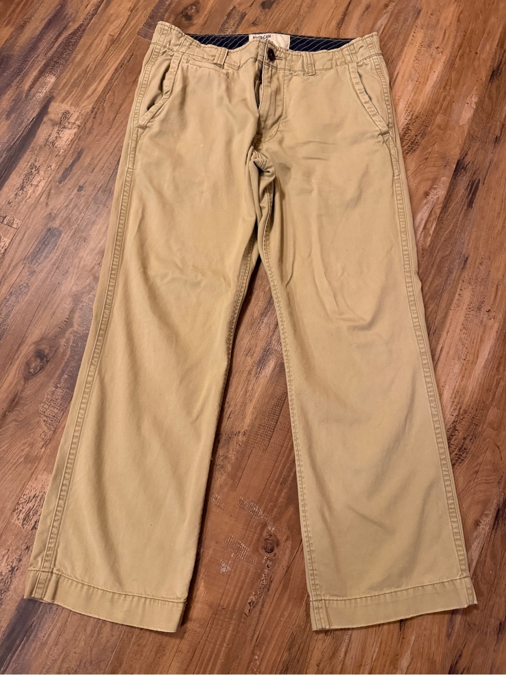 American Eagle Outfitters Khaki Straight-Leg Chinos